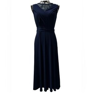 LAUREN Ralph Lauren navy blue maxi gown